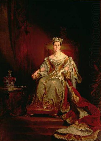 Queen Victoria seated on the throne in the House of Lords, George Hayter
